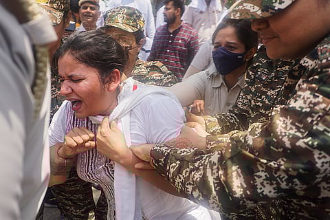 AAP protest in Delhi